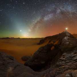 via lattea nel deserto sahara algerino