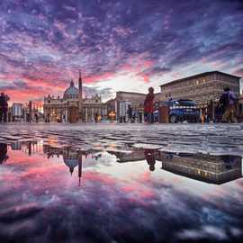 San Pietro dopo una tempesta al tramonto