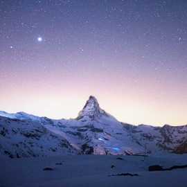 Monte Cervino di notte