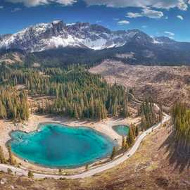 lago-di-carezza dall'alto